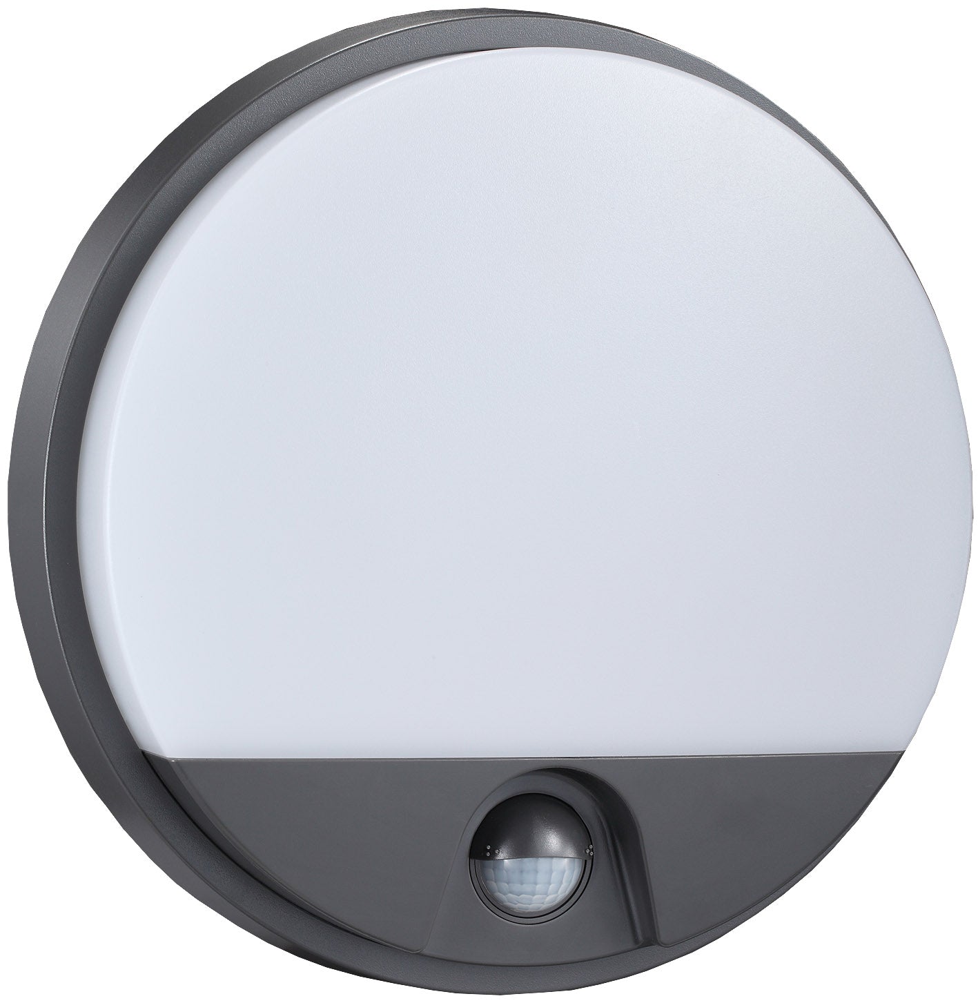 LED Wandleuchte ANTHRAZIT IP54, Rund 15W, 1150lm, Bewegungsmelder, 4000k