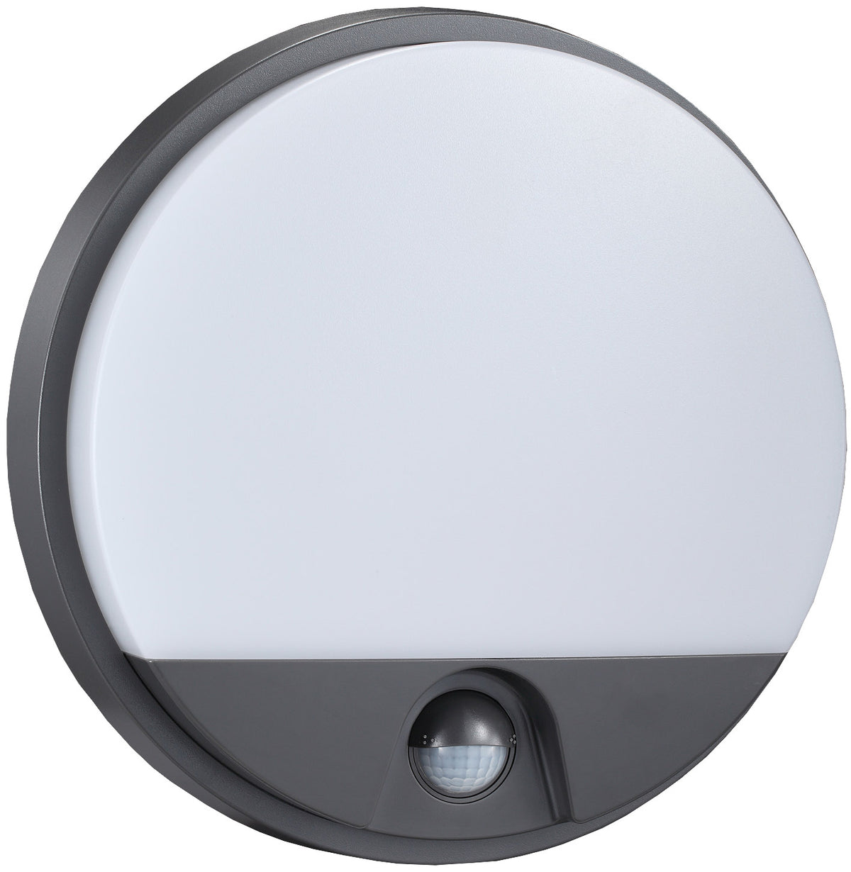 LED Wandleuchte ANTHRAZIT IP54, Rund 15W, 1150lm, Bewegungsmelder, 4000k