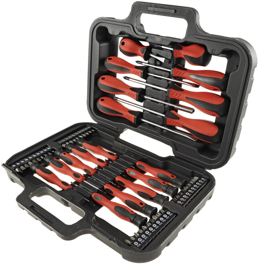 Schraubendreher Set 58-teilig mit Koffer 18 Schraubendreher, 40 Bits