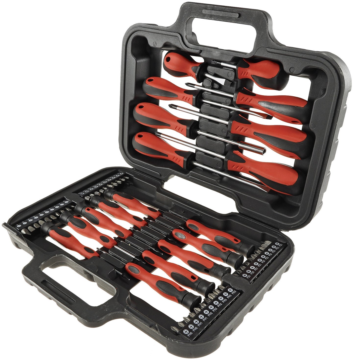 Schraubendreher Set 58-teilig mit Koffer 18 Schraubendreher, 40 Bits