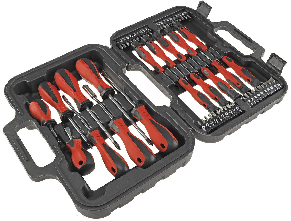 Schraubendreher Set 58-teilig mit Koffer 18 Schraubendreher, 40 Bits