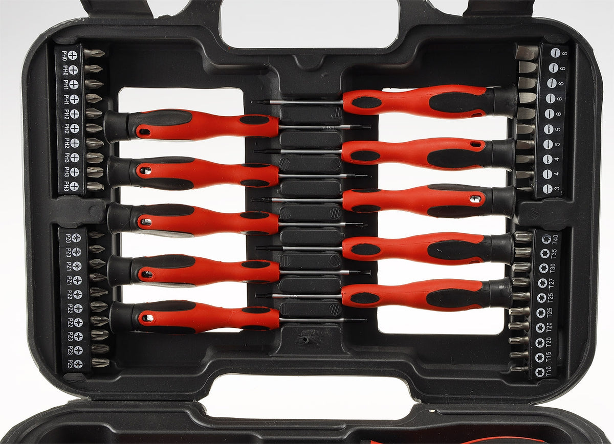 Schraubendreher Set 58-teilig mit Koffer 18 Schraubendreher, 40 Bits
