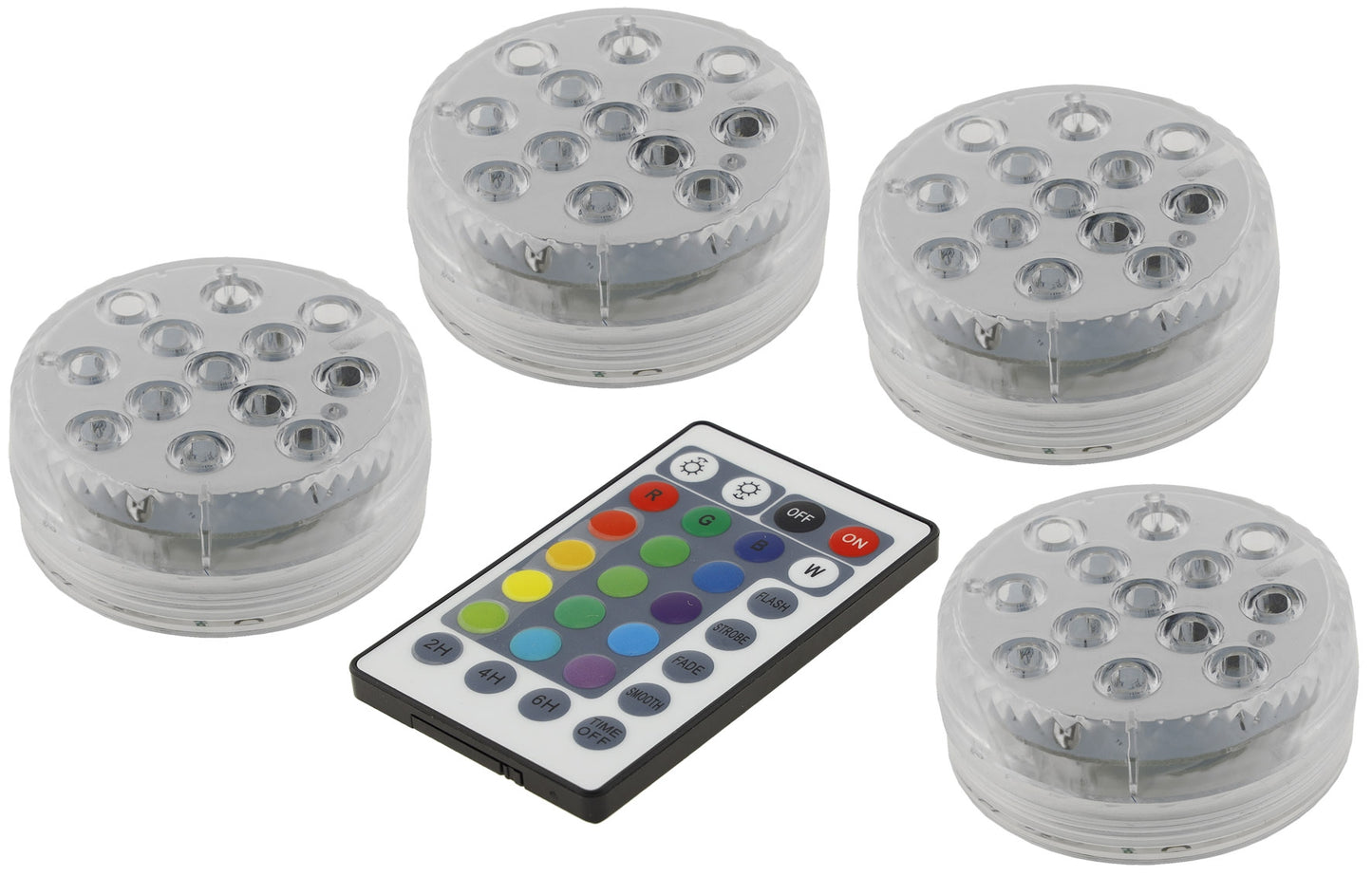Unterwasser LED Licht mit Fernbedienung RGB, Wasserdicht IP68, 4er-Set