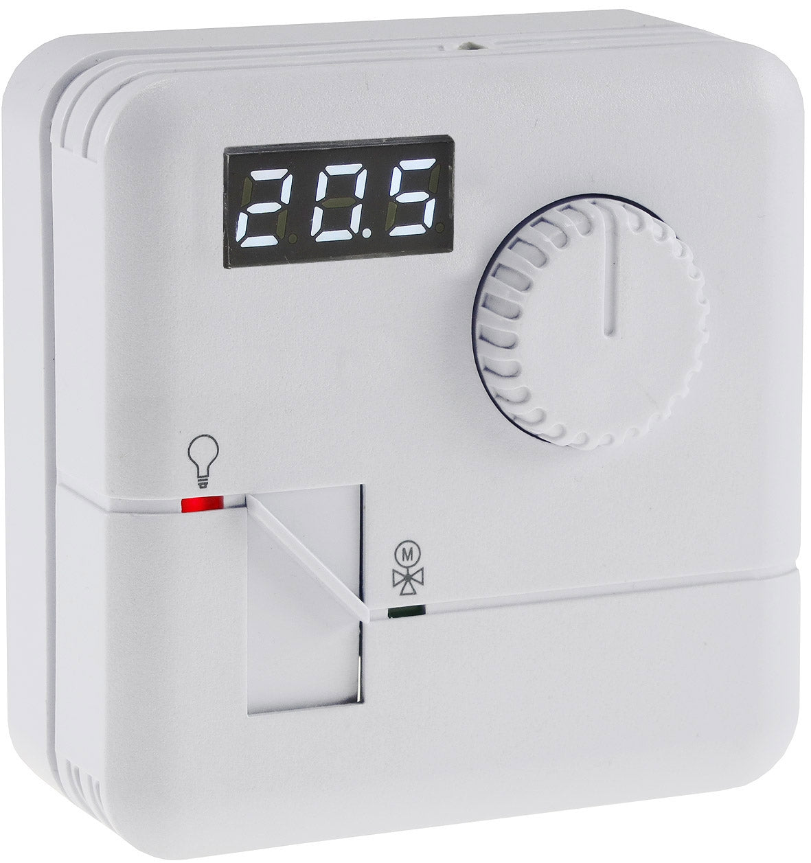 Raumtemperatur-Regler Thermostat "RT-55" 7A, weißes LED-Display, 5-30°C, 110-230V