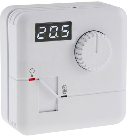 Raumtemperatur-Regler Thermostat "RT-55" 7A, weißes LED-Display, 5-30°C, 110-230V