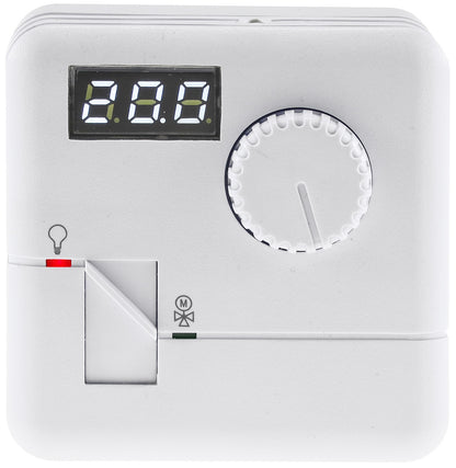Raumtemperatur-Regler Thermostat "RT-55" 7A, weißes LED-Display, 5-30°C, 110-230V