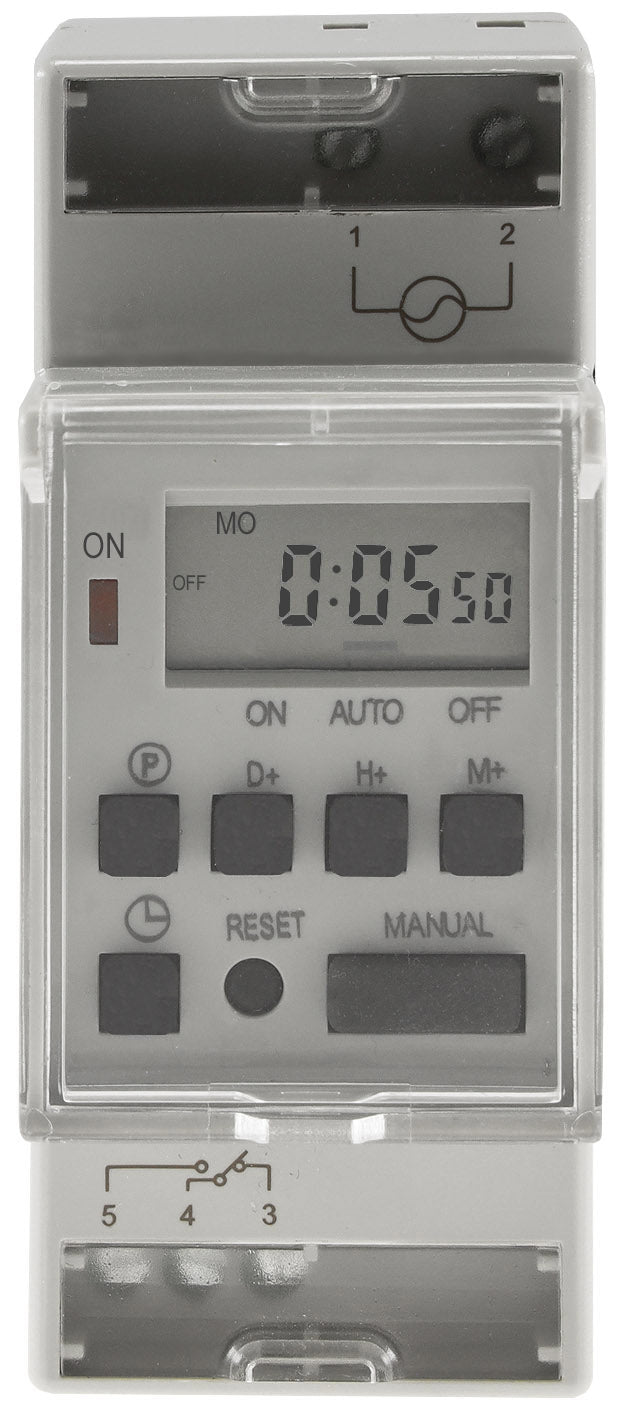 digitale Wochen-Zeitschaltuhr für Schalttafel-Einbau, 230V, mit Bluetooth