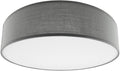Deckenleuchte mit Textilschirm grau ØxH 40x10cm, für 3x E14 Lampe