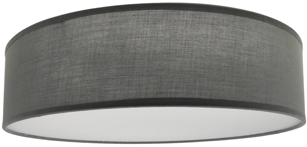 Deckenleuchte mit Textilschirm grau ØxH 40x10cm, für 3x E14 Lampe