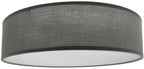 Deckenleuchte mit Textilschirm grau ØxH 40x10cm, für 3x E14 Lampe