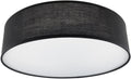 Deckenleuchte mit Textilschirm schwarz ØxH 40x10cm, für 3x E14 Lampe