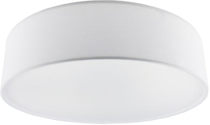 Deckenleuchte mit Textilschirm weiß ØxH 40x10cm, für 3x E14 Lampe
