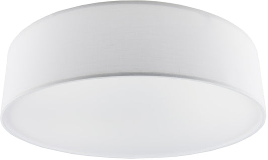 Deckenleuchte mit Textilschirm weiß ØxH 40x10cm, für 3x E14 Lampe