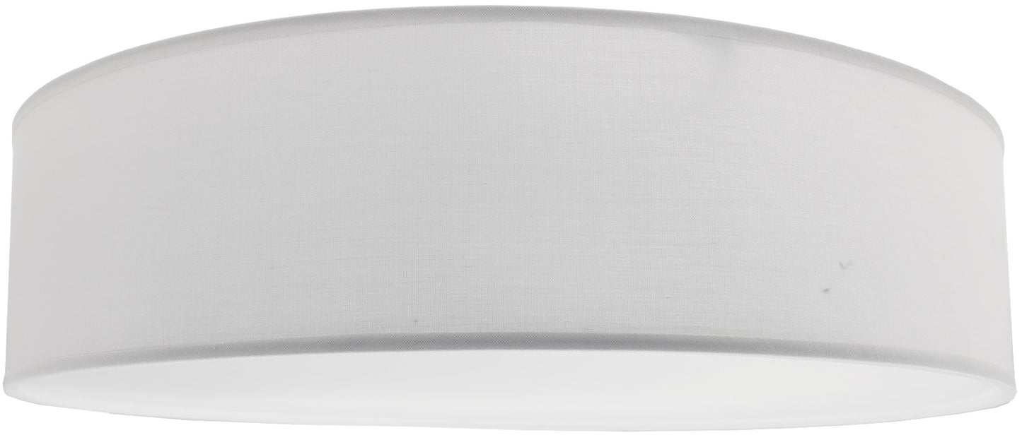 Deckenleuchte mit Textilschirm weiß ØxH 40x10cm, für 3x E14 Lampe