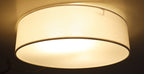 Deckenleuchte mit Textilschirm weiß ØxH 40x10cm, für 3x E14 Lampe