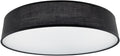 Deckenleuchte mit Textilschirm schwarz ØxH 50x12cm, für 4x E27 Lampe