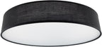 Deckenleuchte mit Textilschirm schwarz ØxH 50x12cm, für 4x E27 Lampe