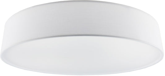 Deckenleuchte mit Textilschirm weiß ØxH 50x12cm, für 4x E27 Lampe