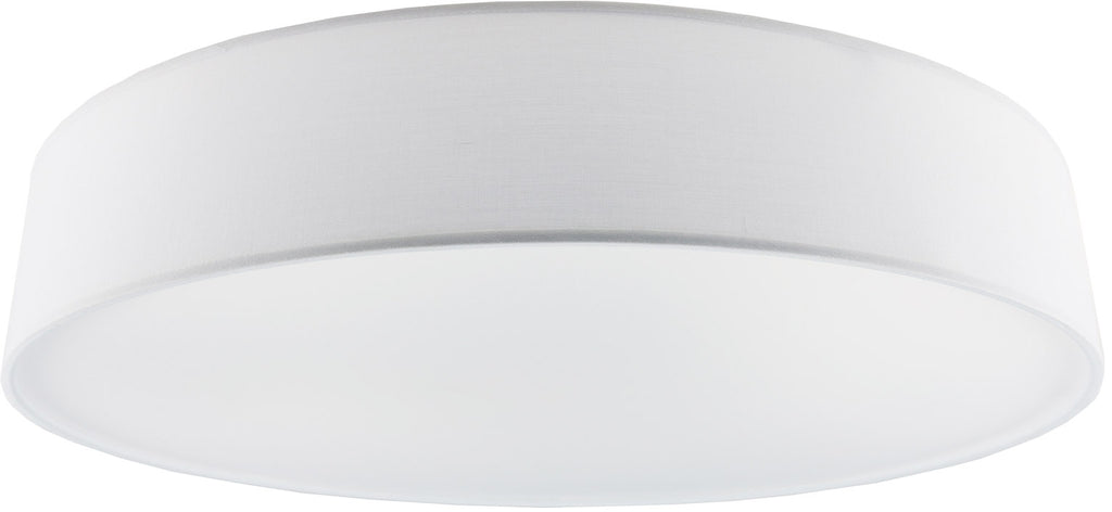 Deckenleuchte mit Textilschirm weiß ØxH 50x12cm, für 4x E27 Lampe