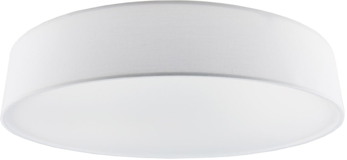 Deckenleuchte mit Textilschirm weiß ØxH 50x12cm, für 4x E27 Lampe