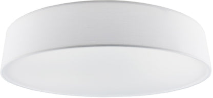 Deckenleuchte mit Textilschirm weiß ØxH 50x12cm, für 4x E27 Lampe