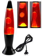 Lavalampe schwarz gelb / rot 40 cm
