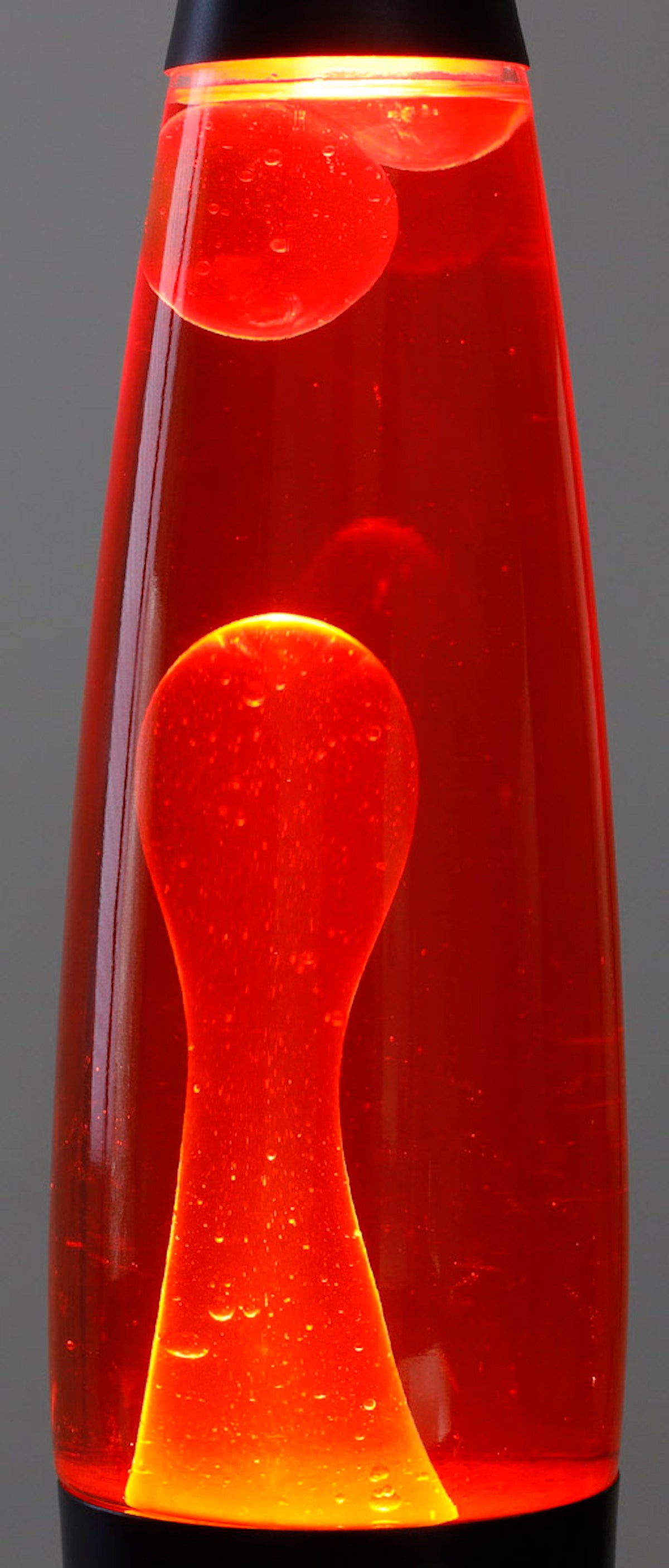 Lavalampe schwarz gelb / rot 40 cm