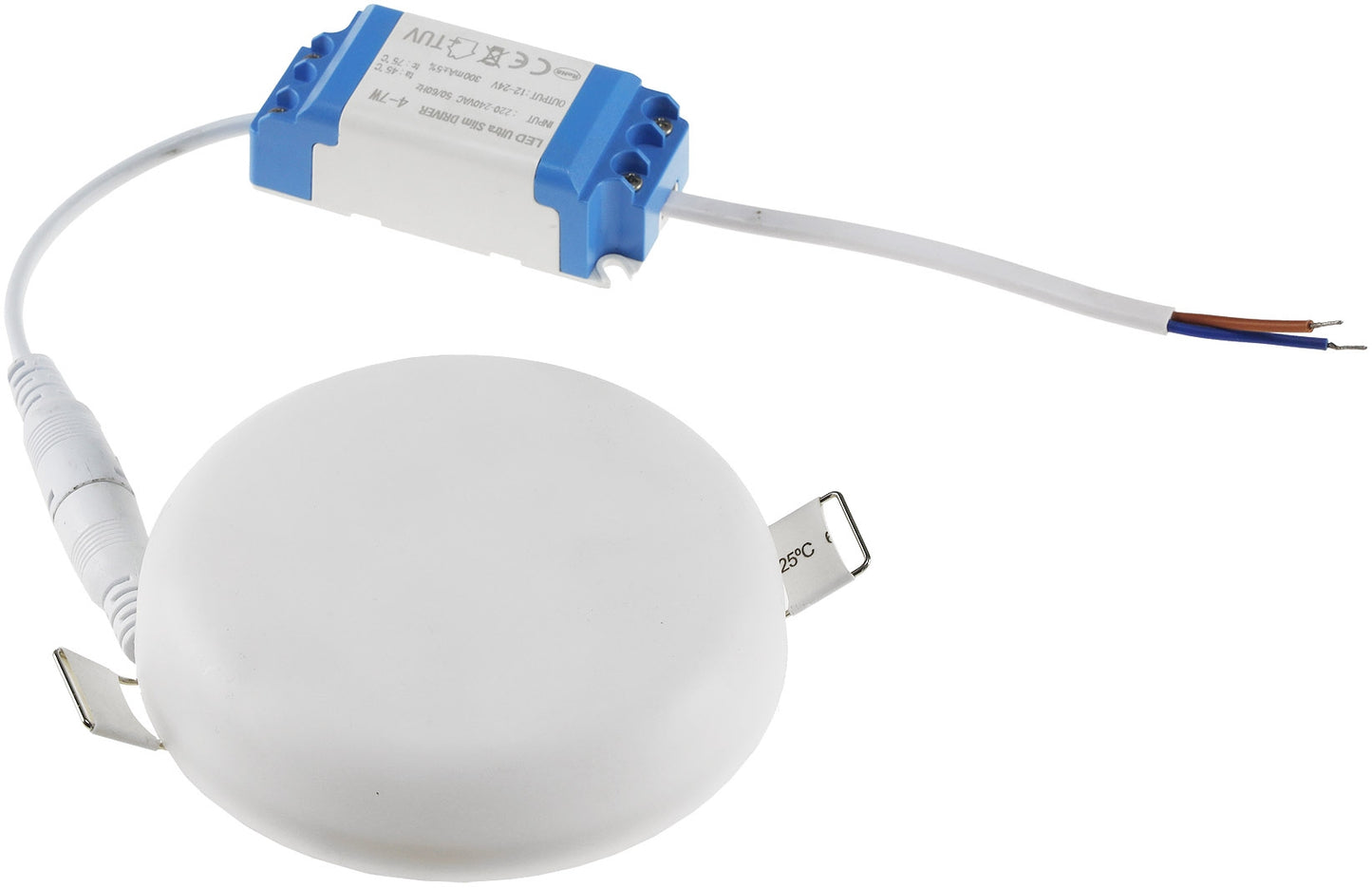 LED Einbauleuchte "W360" neutralweiß 92x33mm, 6W, 600lm, Gehäuse weiß