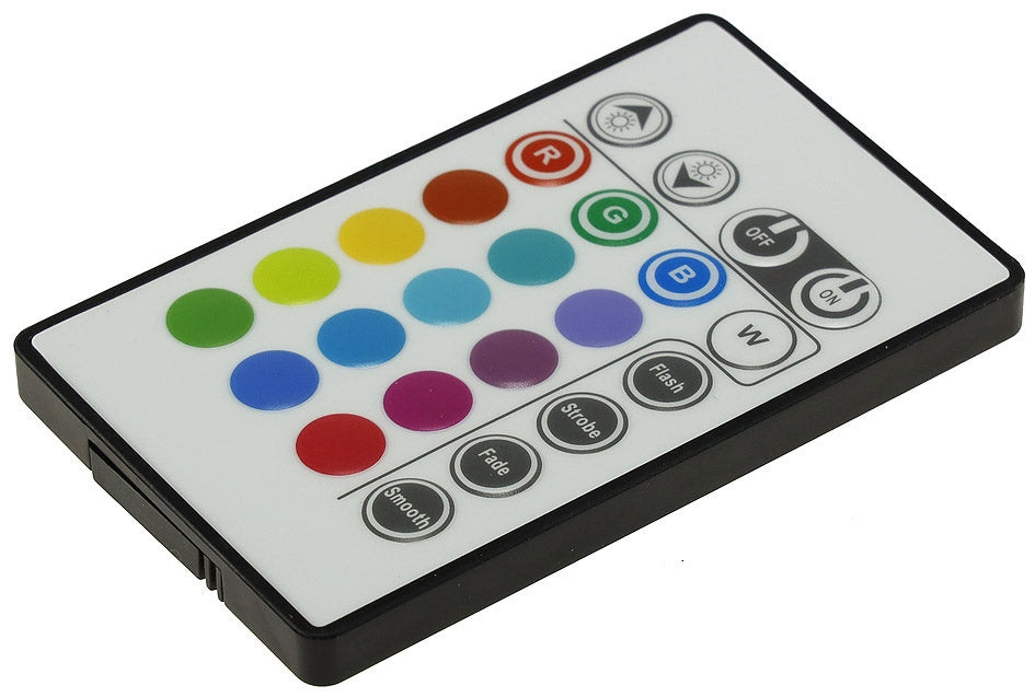 RGB LED-Stripe Set 5m + Mini Controller Farbwechsel, FB, IP20, mit Netzteil