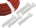 Klettband mit Öse, 5er Pack 15x2cm, weiß