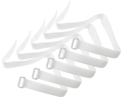 Klettband mit Öse, 5er Pack 50x2cm, Weiß