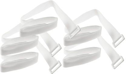 Klettband mit Öse, 5er Pack 80x3cm, Weiß