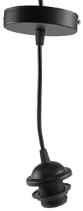 Hängeleuchte mit E27 Fassung, 80cm Kabel Ø 40mm für Lampenschirme, schwarz