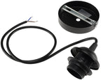 Hängeleuchte mit E27 Fassung, 80cm Kabel Ø 40mm für Lampenschirme, schwarz