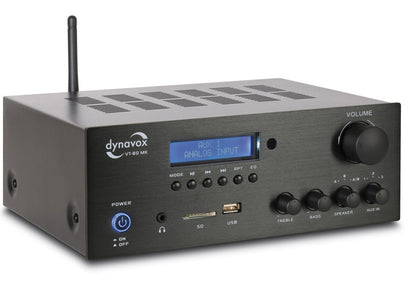 Hifi-Verstärker "VT-80 MK" 160W, schwarz 2xLine IN, USB/SD, Radio, Fernbedienung