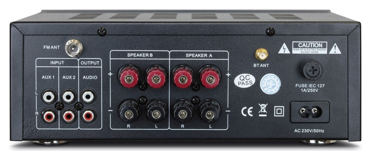 Hifi-Verstärker "VT-80 MK" 160W, schwarz 2xLine IN, USB/SD, Radio, Fernbedienung
