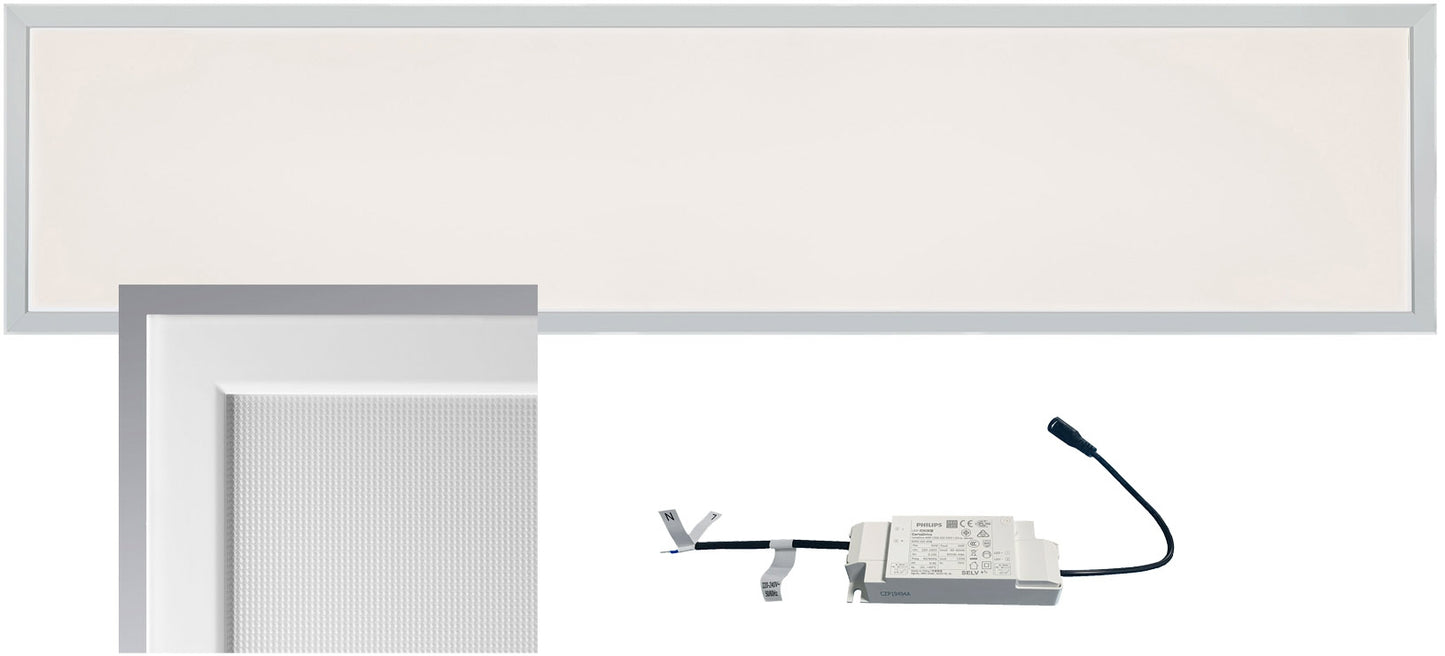 LED Licht-Panel "CTP-120 Office" warm 30x120cm, 3000K, 40W, 3750lm, UGR16 # Achtung! Separates Sperrgut-Paket #