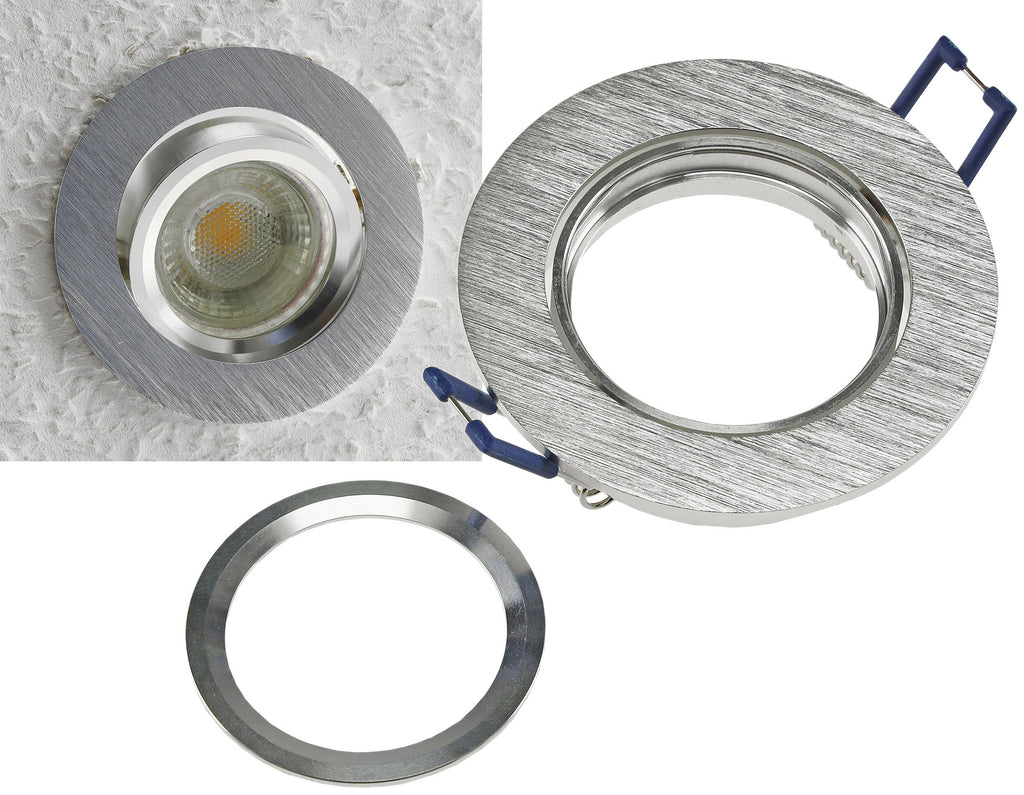 Einbaustrahler "CTE-84R"  Rund Ø84mm Einbau Ø68mm, schwenkbar, Clip Ring