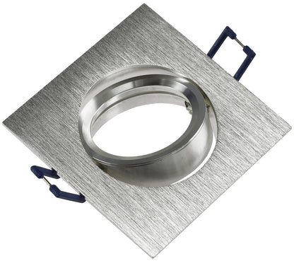 Einbaustrahler "CTE-84E" Eckig 84x84mm Einbau Ø68mm, neigbar, Clip Ring