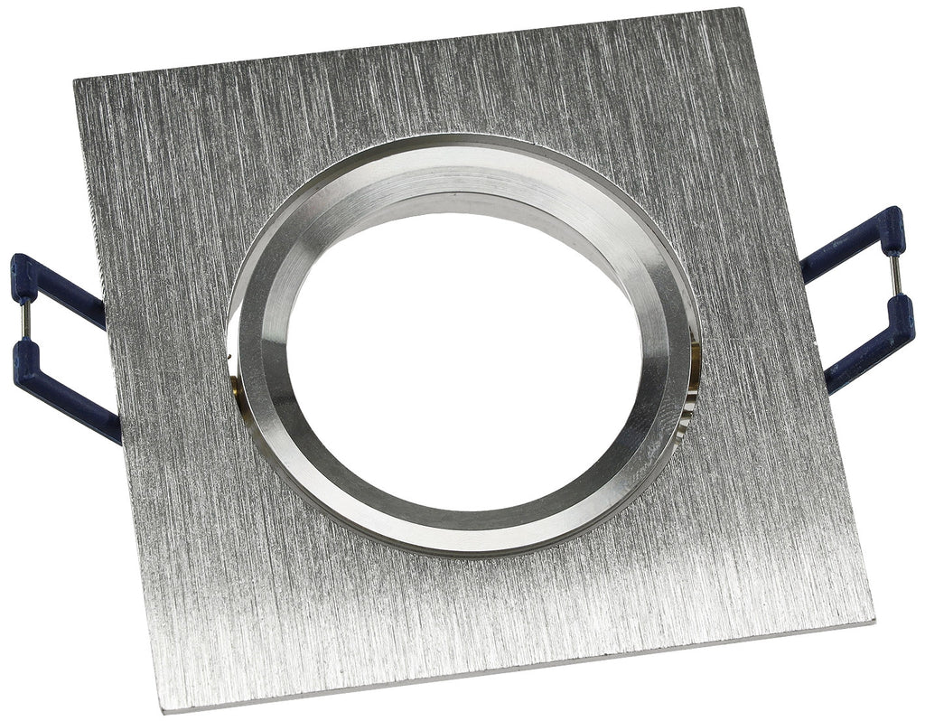 Einbaustrahler "CTE-84E" Eckig 84x84mm Einbau Ø68mm, neigbar, Clip Ring