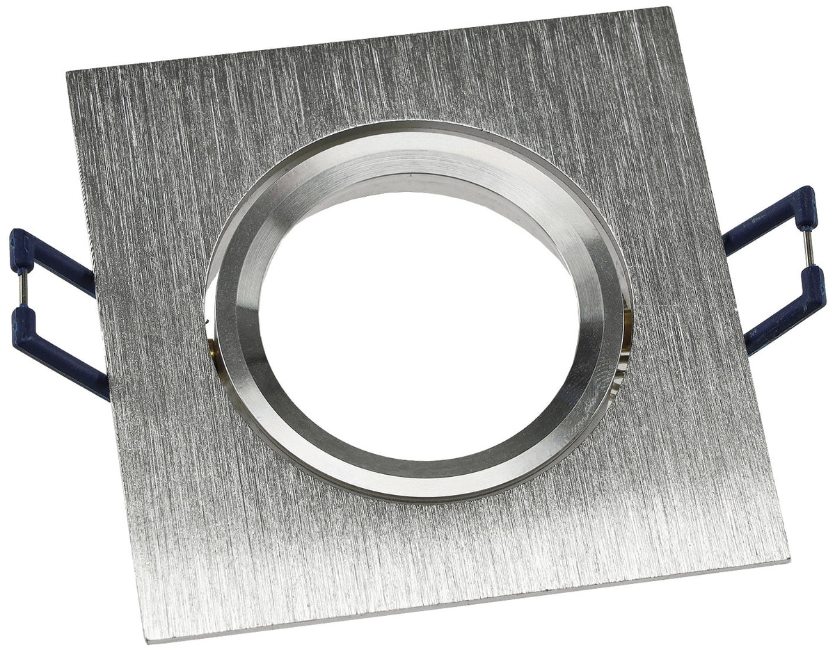 Einbaustrahler "CTE-84E" Eckig 84x84mm Einbau Ø68mm, neigbar, Clip Ring