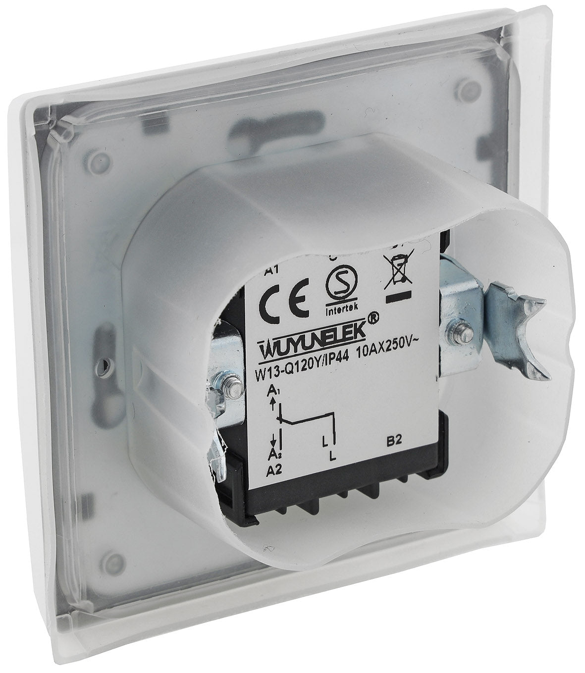 DELPHI Wechsel-Schalter IP44 250V~/ 10A, inkl. Rahmen, UP, weiß
