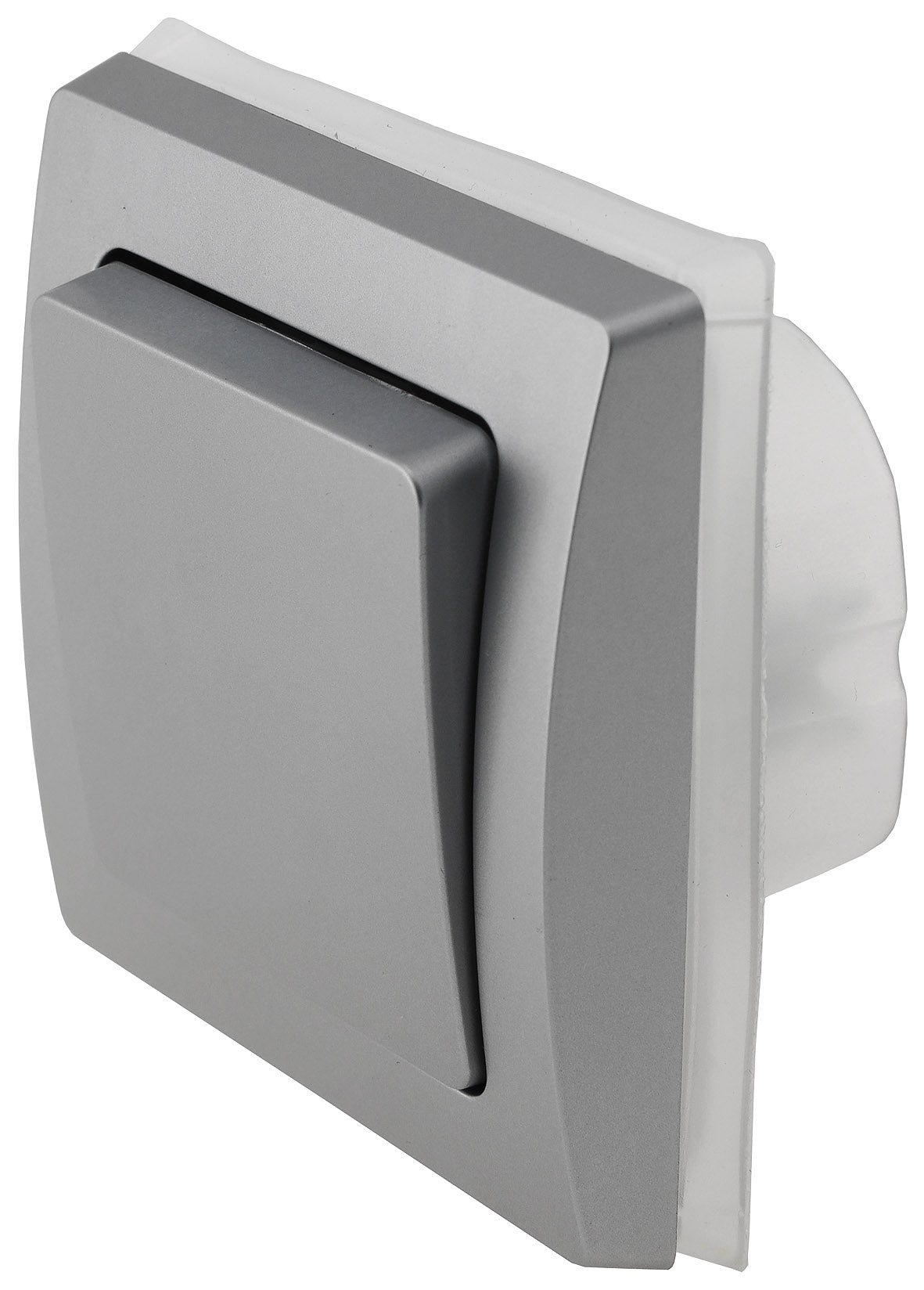 DELPHI Wechsel-Schalter IP44 250V~/ 10A, inkl. Rahmen, UP, silber