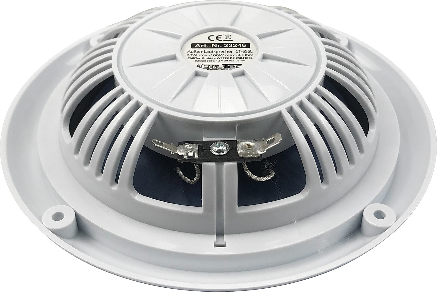 wasserfeste Außen-Lautsprecher "CT-65SL" SlimDesign 6,5", 100W, 80Hz-20KHz, PAAR