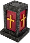 Solar-Grablicht mit Kreuz 125x125x175mm, amber