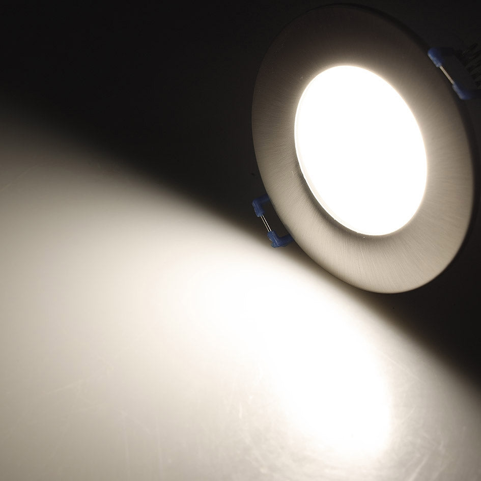 LED-Einbauleuchte "Flat-30 FR-R" 4000K Ø85x30mm, 5W, 500lm, IP44, rund, poliert