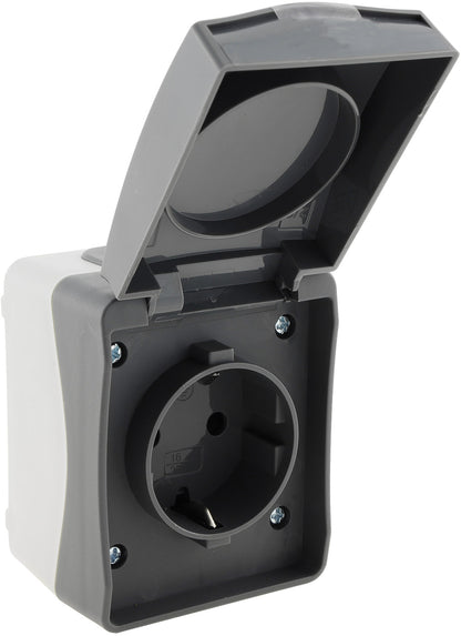 NUQUI Feuchtraum Steckdose IP54, Aufputz, 250V~/ 16A