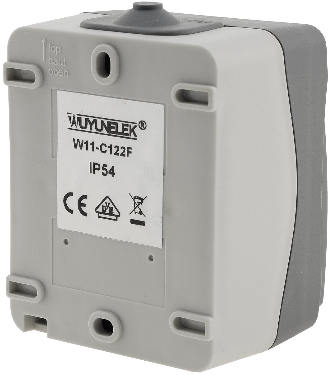 NUQUI Feuchtraum Kontrollschalter IP54, Aufputz, 250V~/ 10A
