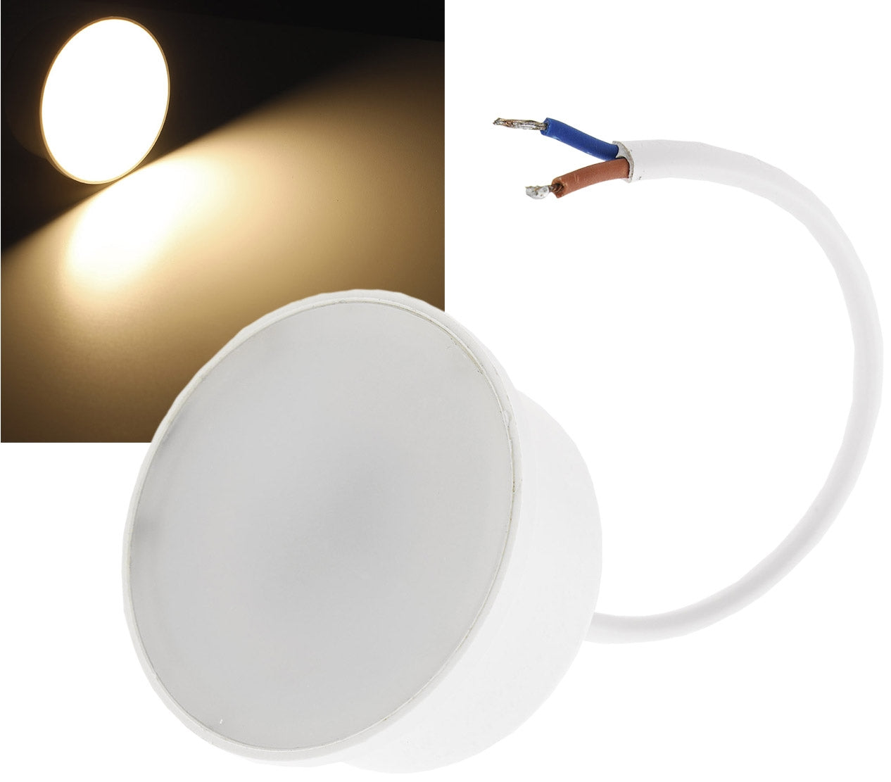 LED-Modul "Piatto W5" warmweiß 120°, 2900K, 230V, 5W, 390lm, 50x24mm