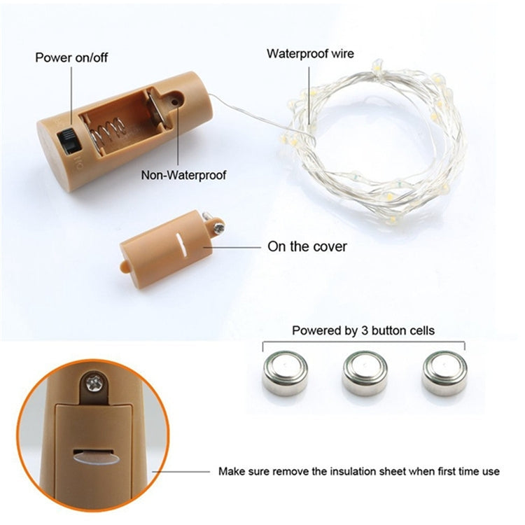 LED Flaschen-Lichterkette "CuteBottle" 20 LEDs, 2m, warmweiß, Batterie, 10x Set